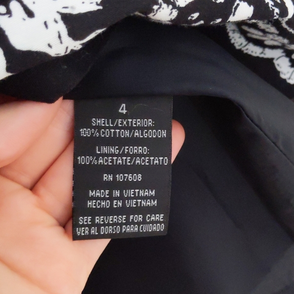 Chetta B B&W Fit & Flare Pleated Cocktail dress - Picture 6 of 7